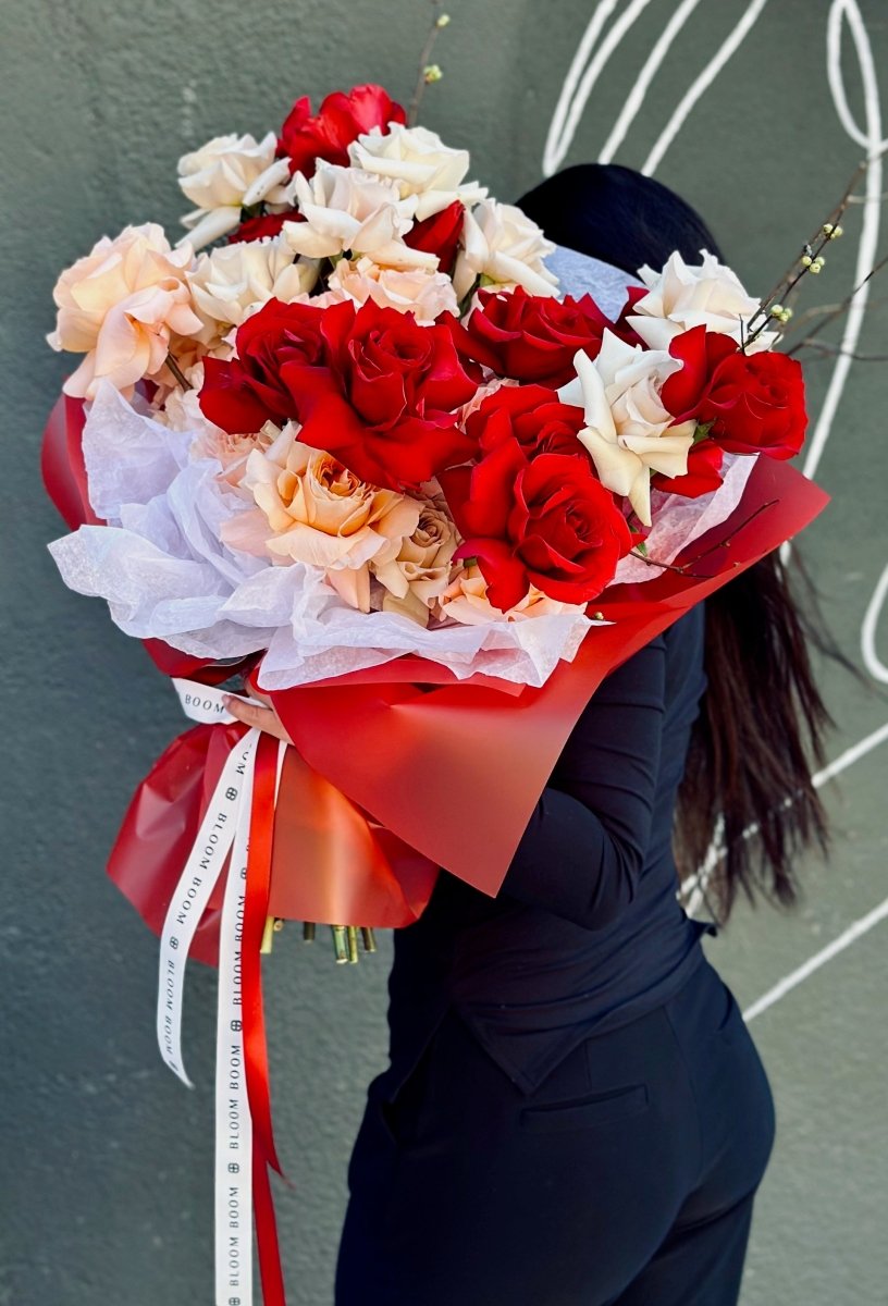 Velvet and Lace Bouquet for Valentine's Day