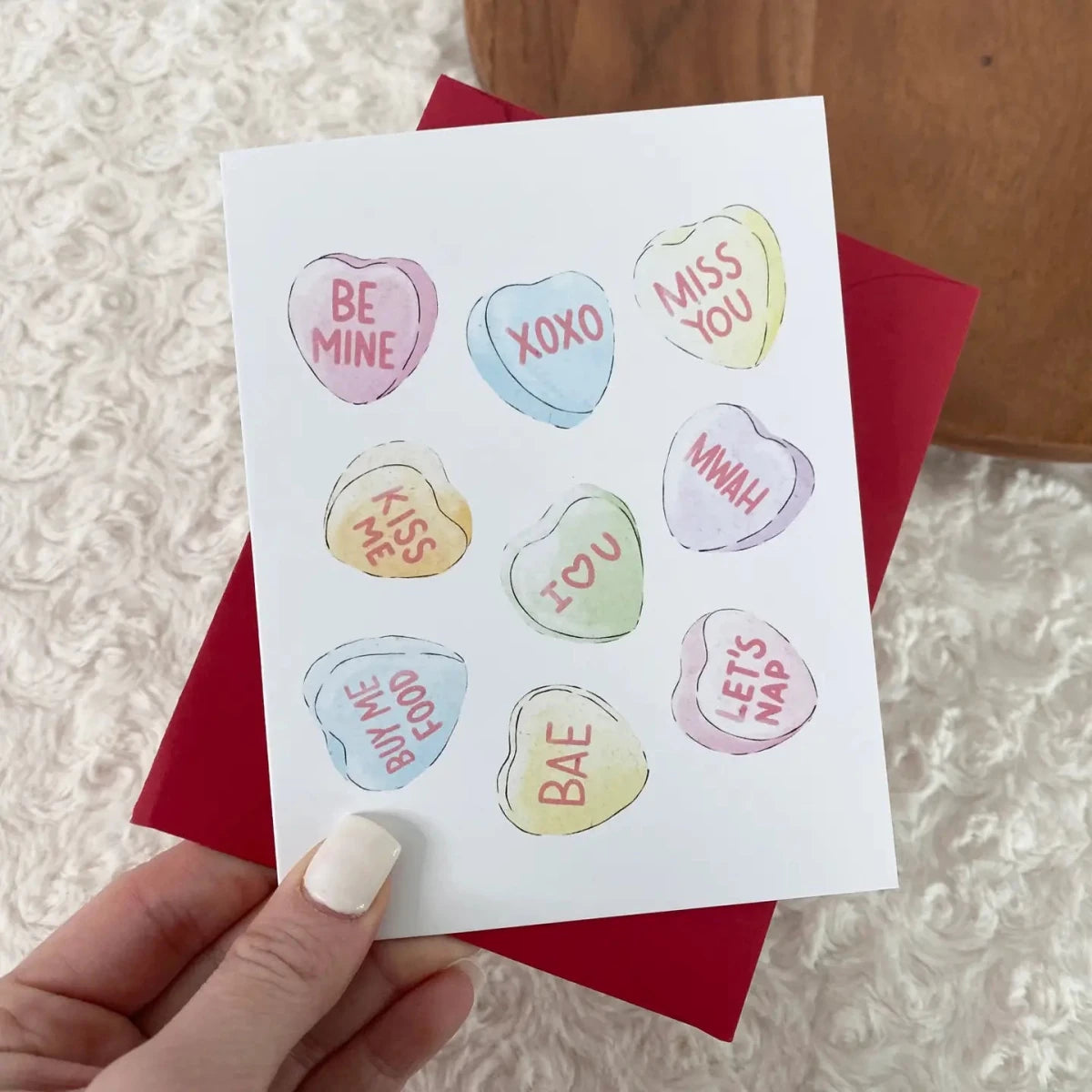 Candy Heart Valentine's Day Card