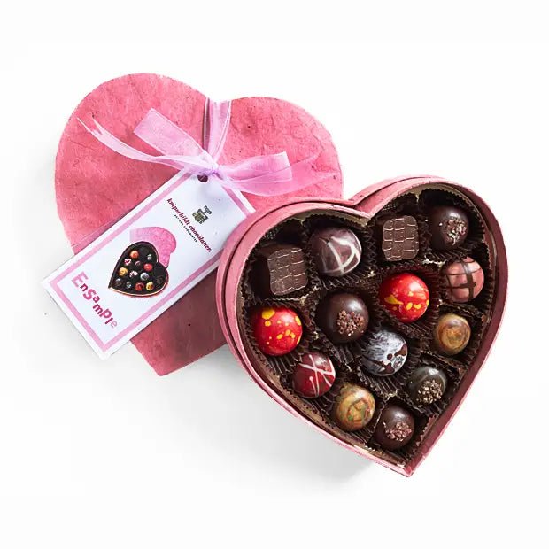 14pc Chocolate Heart Shaped Ensample